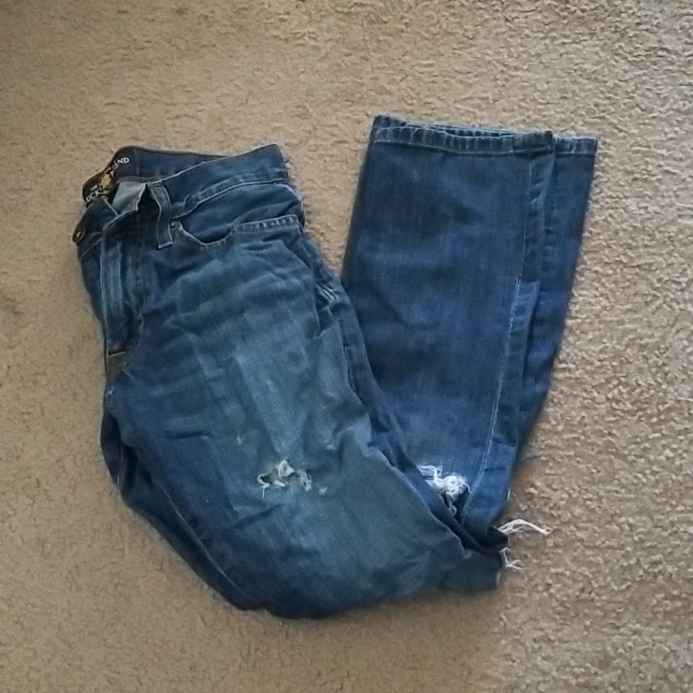 Ripped 221 original boot lucky brand jeans